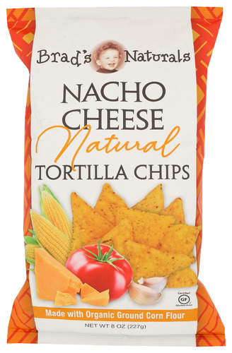 Brads Organic Chips Nacho Tortilla 8 Oz