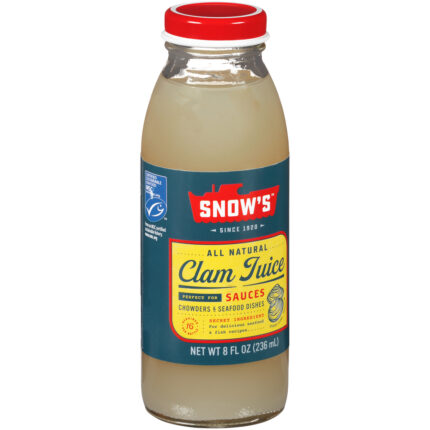 Snow'S, All Natural Clam Juice Bottle, Case Of 12, 8 Fl Oz