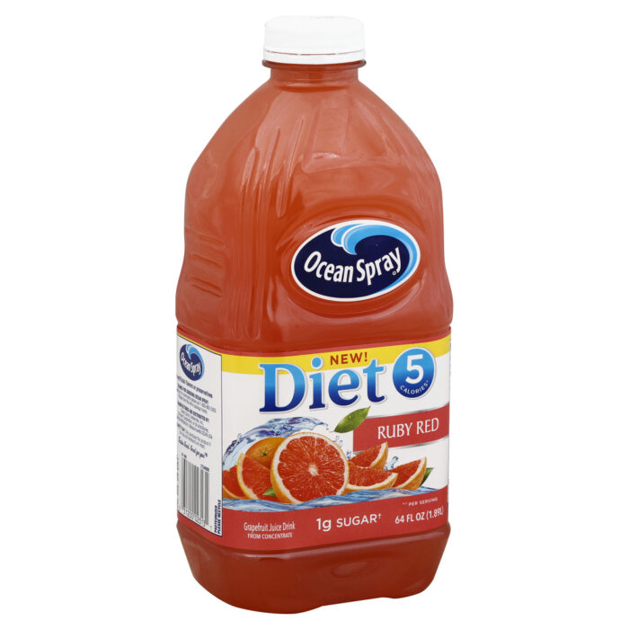 Ocean Spray, Ruby Red Diet Grapefruit Juice Drink, Case Of 8, 64 Oz - Image 1