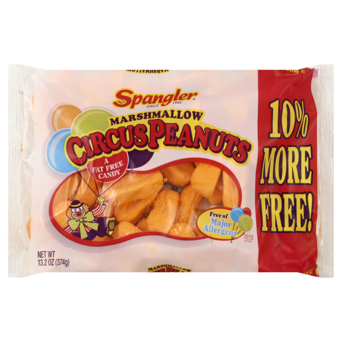 Spangler Candy, Marshmellow Circus Peanuts, Case Of 12, 13.2 Oz - Image 1