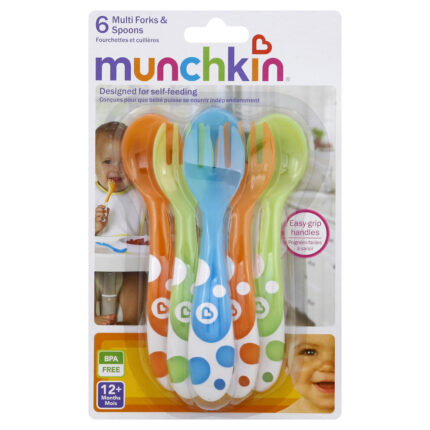 Munchkin, Multi Forks & Spoons Bpa Free, Case Of 4, 6 Pk