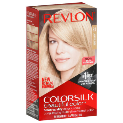 Revlon, Color Silk Light Blonde 81 Permanent Hair Color, Case Of 1, 1 Ct