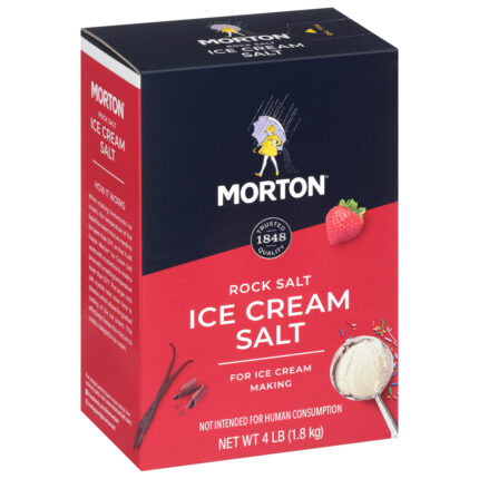 Morton, Rock Salt Ice Cream Salt, Case Of 8, 4 Lb