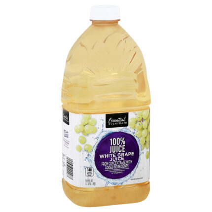 Essential Everyday, Juice White Grape 100% Juice From Concentrate, Case Of 8, 64 Fl Oz