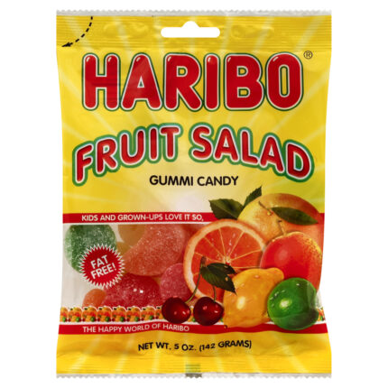 Haribo, Gummi Candy Mixed Fruit Salad, Case Of 12, 5 Oz