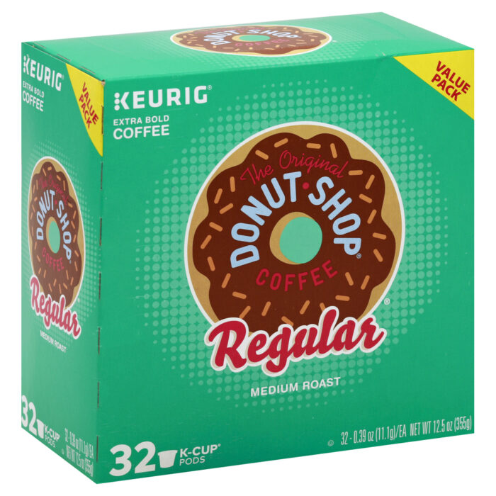 Donut Shop, The Original Regular Single Serve K Cup Pods Medium Roast Coffee Pods B0798F3Mpv, Case Of 4, 12.5 Oz - Image 1