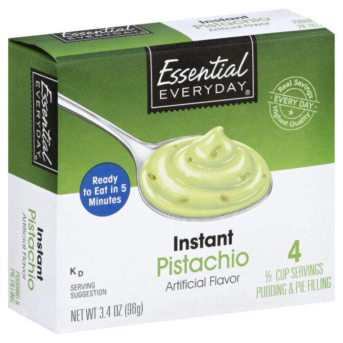 Essential Everyday, Instant Pistachio Pudding And Pie Filling, Case Of 18, 3.4 Oz - Image 1