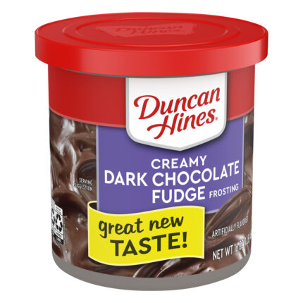 Duncan Hines, Creamy Dark Chocolate Fudge Frosting, Case Of 8, 16 Oz