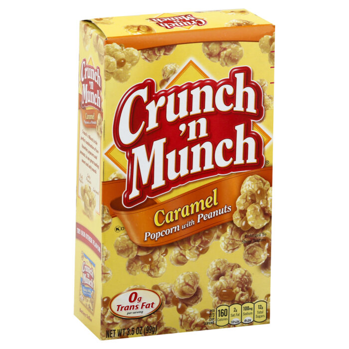 Crnch Mch, Popcorn With Peanuts Caramel, Case Of 12, 3.5 Oz - Image 1