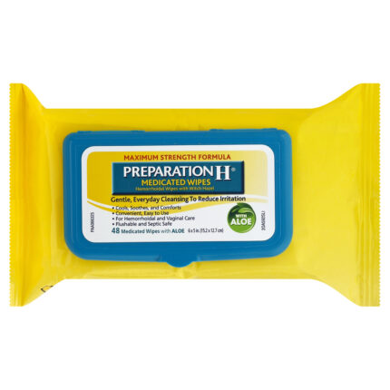 Preparation H, Medicated Wipes, Case Of 3, 48 Ct