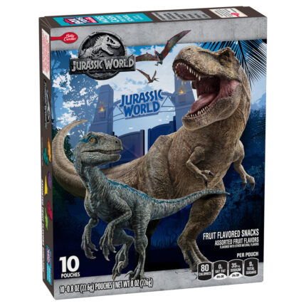 Betty Crocker, Jurassic World Assorted Fruit Flavored Snacks 10 - .8Oz Pouches, Case Of 8, 8 Oz