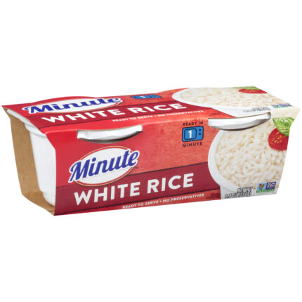 Minute Rice, Ready To Serve White 2 Cups, Case Of 8, 8.8 Oz.