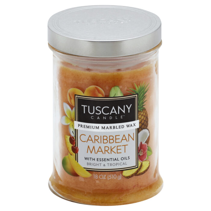 Tuscany Candle, Scented Jar Caribbean Market With Essential Oils, Case Of 4, 18 Oz - Image 1