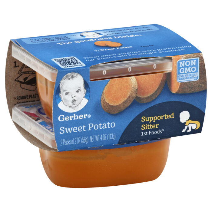 Gerber, 1St Foods Sweet Potato Baby Food Tubs, Case Of 8, 4 Oz - Image 1