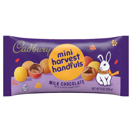 Cadbury, Mini Harvest Handfuls Milk Chocolate With A Crisp Sugar Shell Candy, Case Of 18, 9 Oz