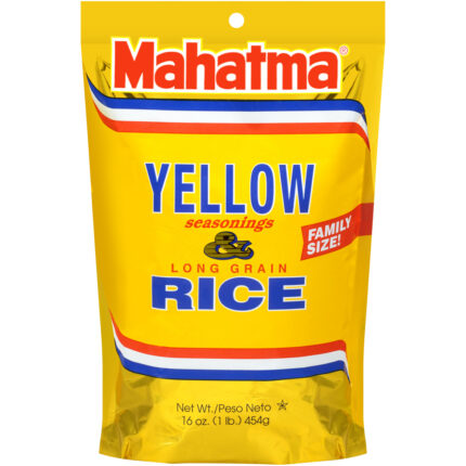 Mahatma, Yellow Seasonings And Long Grain Rice Bag, Case Of 8, 16 Oz