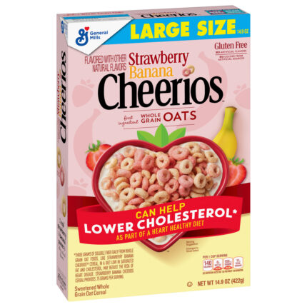 General Mills, Strawberry Banana Breakfast Cereal, Gluten Free, Case Of 8, 14.9 Oz
