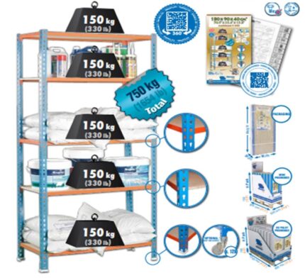 Metal/Wood Rack 40"X79" 1,650 Lbs