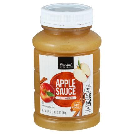 Essential Everyday, Cinnamon Apple Sauce, Case Of 12, 24 Oz