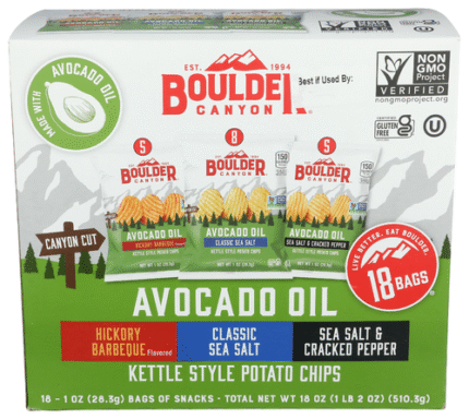 Boulder Canyon Chips Avo Oil Mlti 18Pk 18 Oz