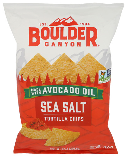 Boulder Canyon Chips Tortilla Sea Salt 8 Oz