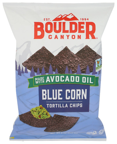 Boulder Canyon Chips Tortilla Blue Corn 8 Oz