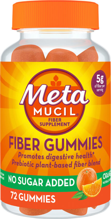 Metamucil, Fiber Supplement Gummies Sugar Free Orange Flavor, Case Of 3, 72 Ct