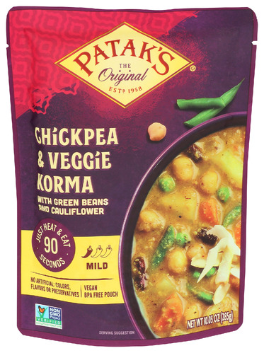 Pataks Meal Rte Korma Chickpea 10.05 Oz