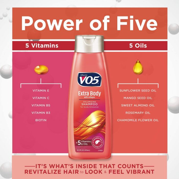 Alberto VO5 Extra Body Volumizing Shampoo 12.5 Oz - Image 4