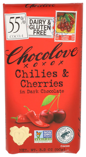 Chocolove Choc Bar Chili & Cherry 3.20 Oz