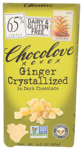 Chocolove Choc Bar Drk Ginger Crystlzd 3.20 Oz
