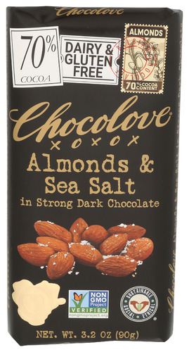 Chocolove Bar Choc Drk Almnt Ssalt 3.20 Oz