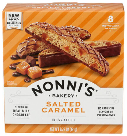 Nonnis Biscotti Salted Caramel 6.72 Oz