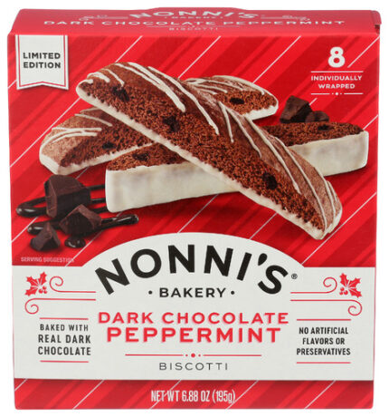 Nonnis Biscotti Choc Drk Ppprmnt 6.88 Oz