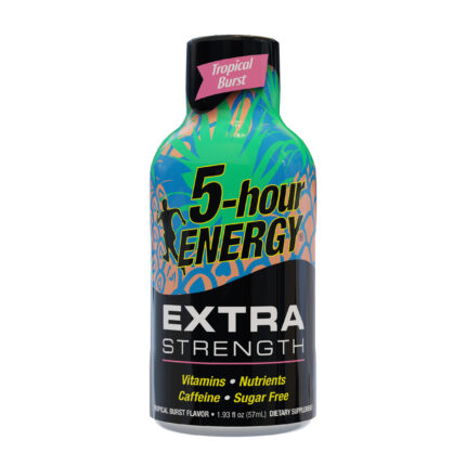 5-Hour Energy, Shot Extra Strength Sugar-Free Tropical Burst, Case Of 12, 1.93 Fl Oz