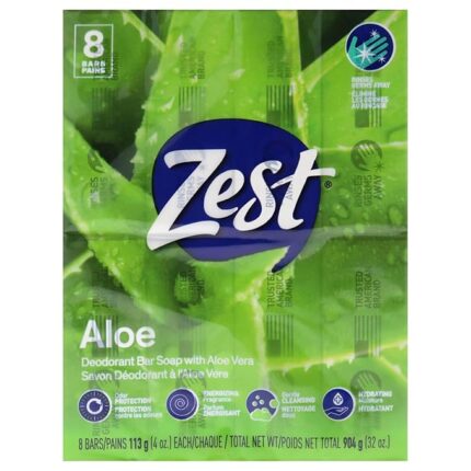 Zest Bath 8-Bar - Soothing Aloe 4.0Oz