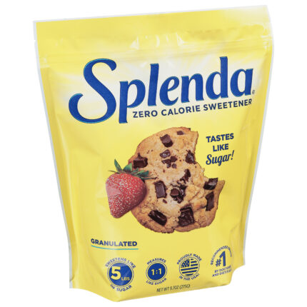 Splenda, Zero Calorie Granulated Sweetener Resealable Pouch, Case Of 8, 9.7 Oz