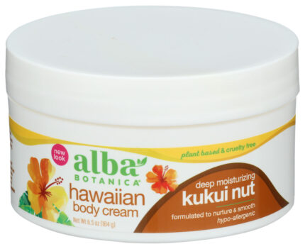 Alba Botanica Body Cream Kukui Nut 6.50 Oz