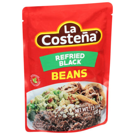 La Costena, Refried Black Beans, Case Of 8, 15.16 Oz