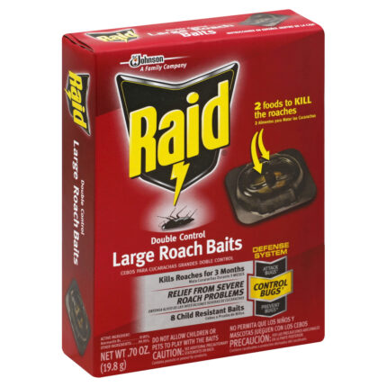 Raid, Double Control Large Roach Baits, Case Of 6, .7 Oz