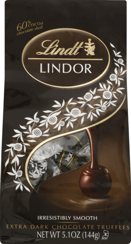 Lindt Truffles,X-Drk Choc,Bag 5.1 Oz