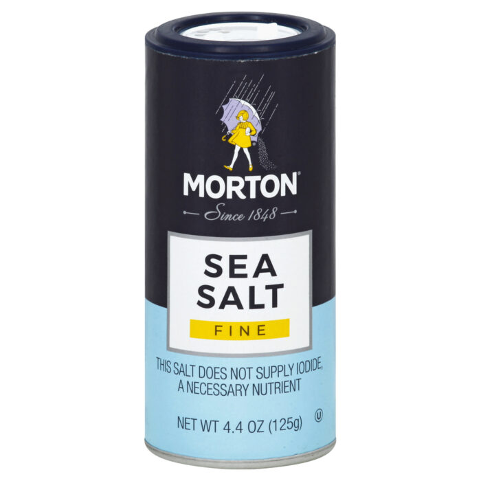 Morton, Sea Salt Fine, Case Of 12, 4.4 Oz - Image 1