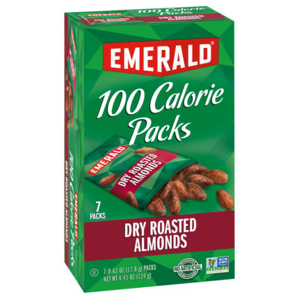 Emerald, 100 Calorie Packs Dry Roasted Almonds 7 Packs, Case Of 12, 7 Ct