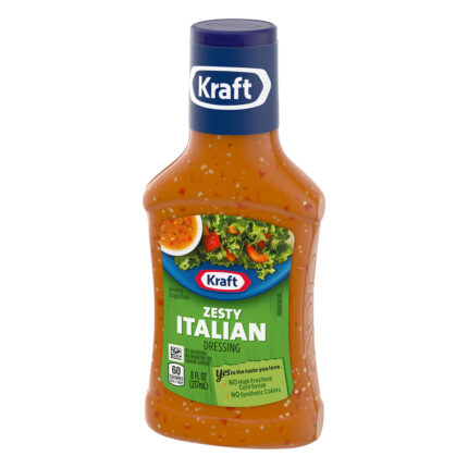 Kraft, Zesty Italian Dressing Bottle, Case Of 9, 8 Fl Oz
