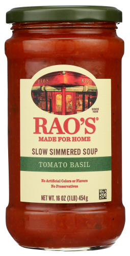 Raos Soup Rte Tomato Basil 16 Oz