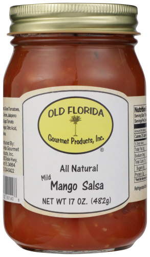 Old Florida Gourmet Salsa Mango Mild 17 Oz