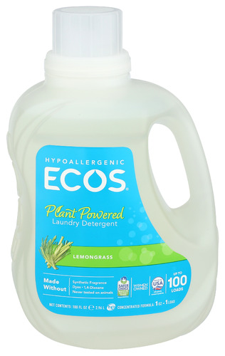 Ecos Lndry Lemongrass 100Z 100 Oz