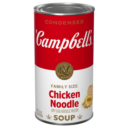 Campbell'S, Condensed Chicken Noodle Soup Family Size, Case Of 12, 22.4 Oz