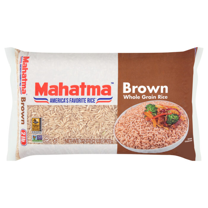 Mahatma, Brown Whole Grain Rice 2 Lb. Bag, Case Of 12, 32 Oz - Image 1