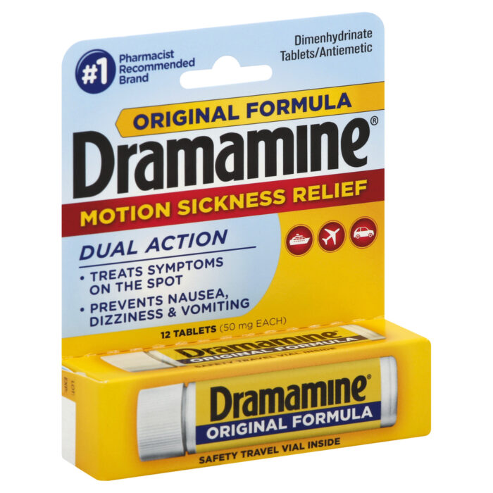 Dramamine, Motion Sickness Relief Original, Case Of 6, 12 Ct - Image 1